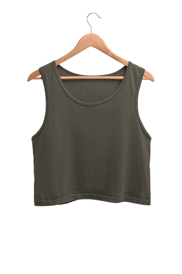 Olive Green Crop Tank