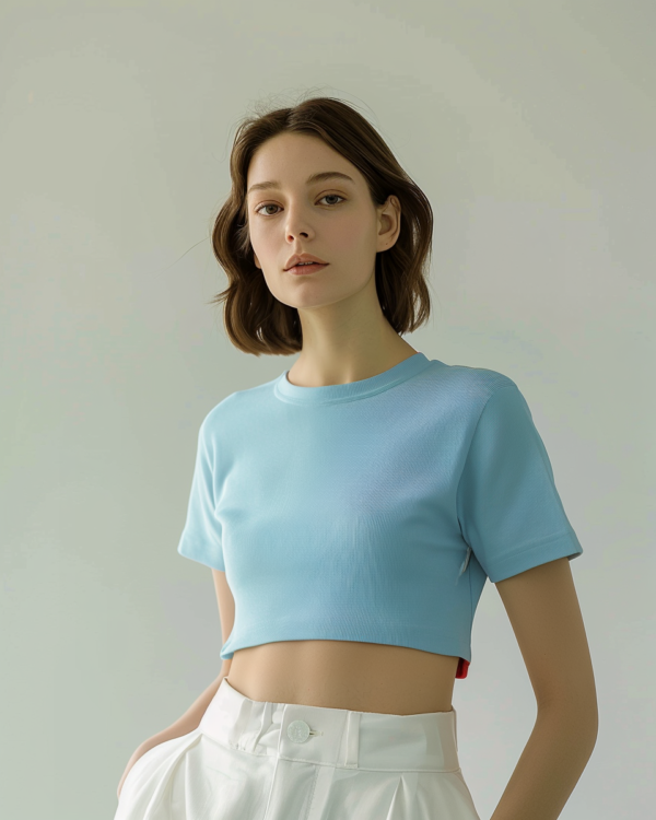 Sky Blue Crop Top