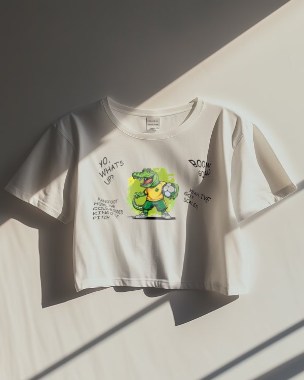 'Fangfoot' White Crop Top