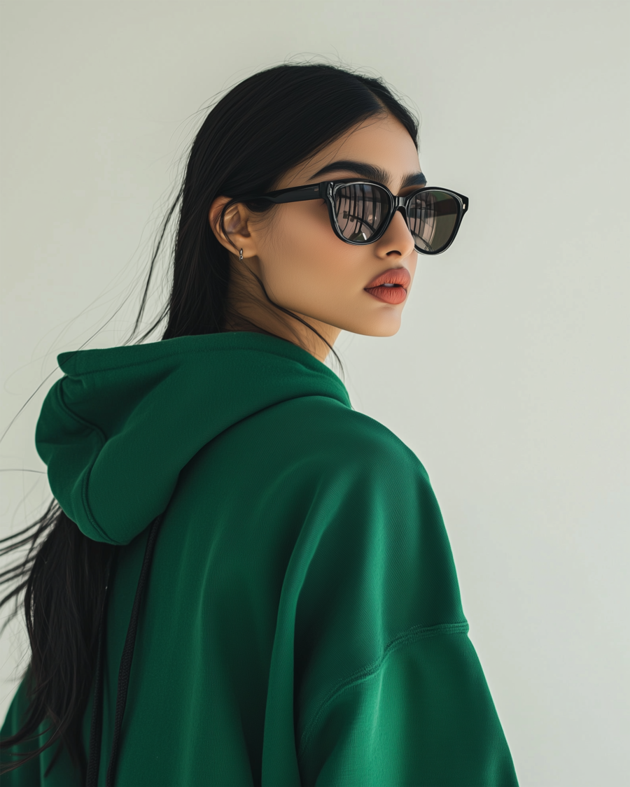 Oversized Bottle Green Hoodie