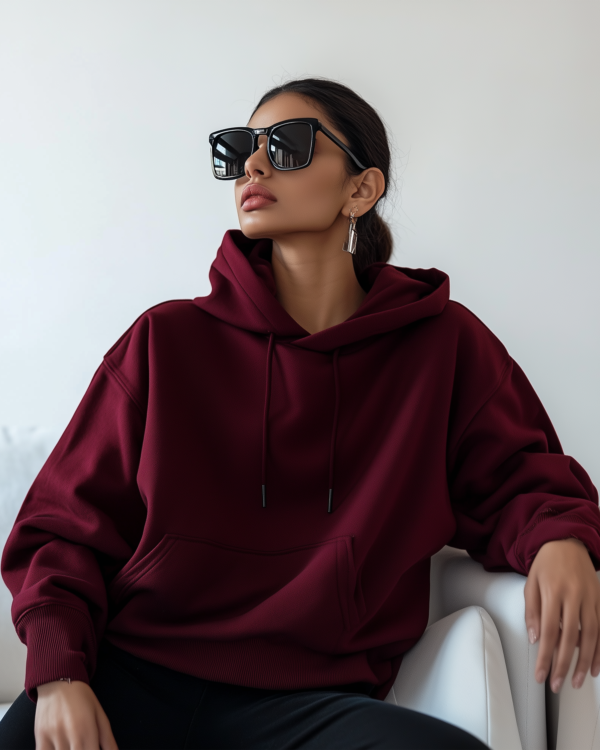 Oversized Maroon Hoodie