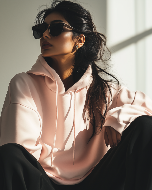 Oversized Lite Pink Hoodie