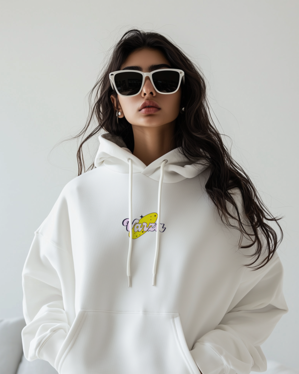 Oversized Printed Hoodie "White"