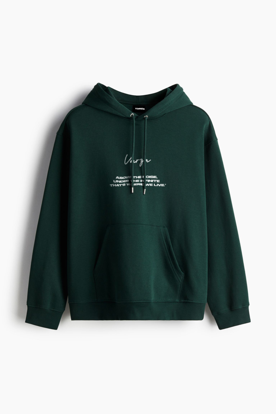 Oversized Printed Hoodie "Bottle Green"